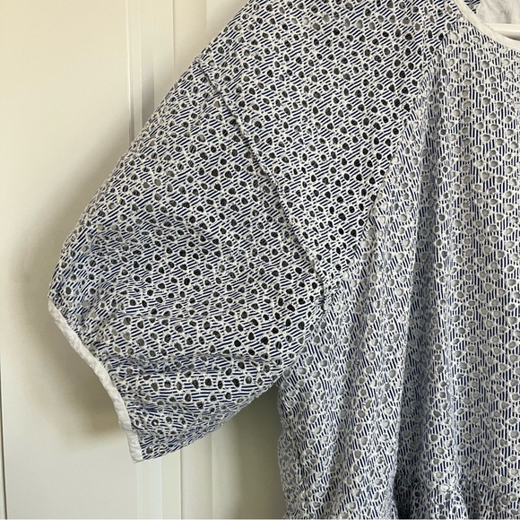 Everlane Blue and White Midi Dress - Picture 2 of 6